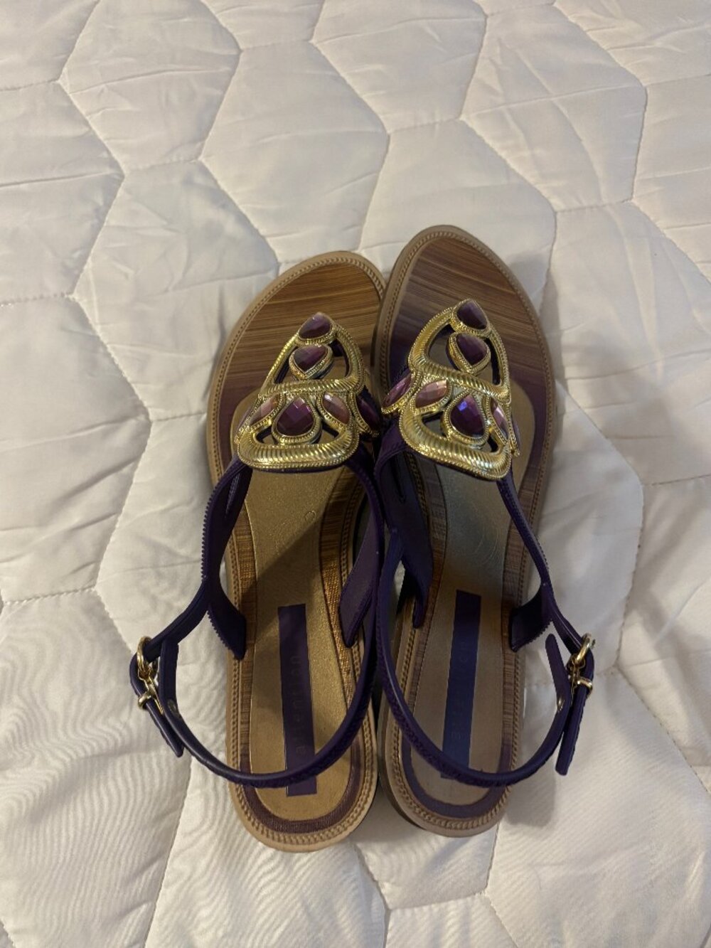Purple & Gold Sandals